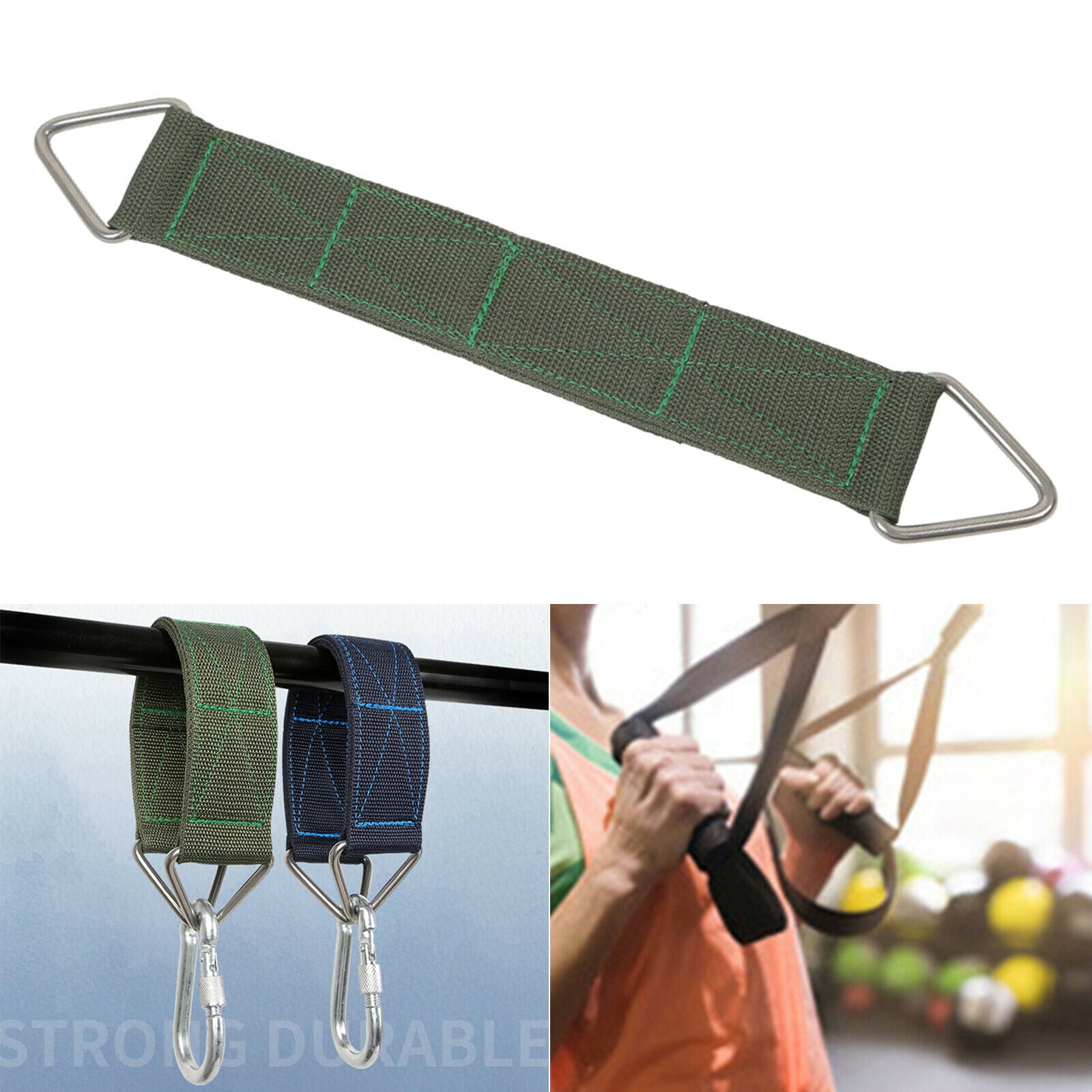 Tree Swing Straps Easy Fast Installation for Tire Swings green