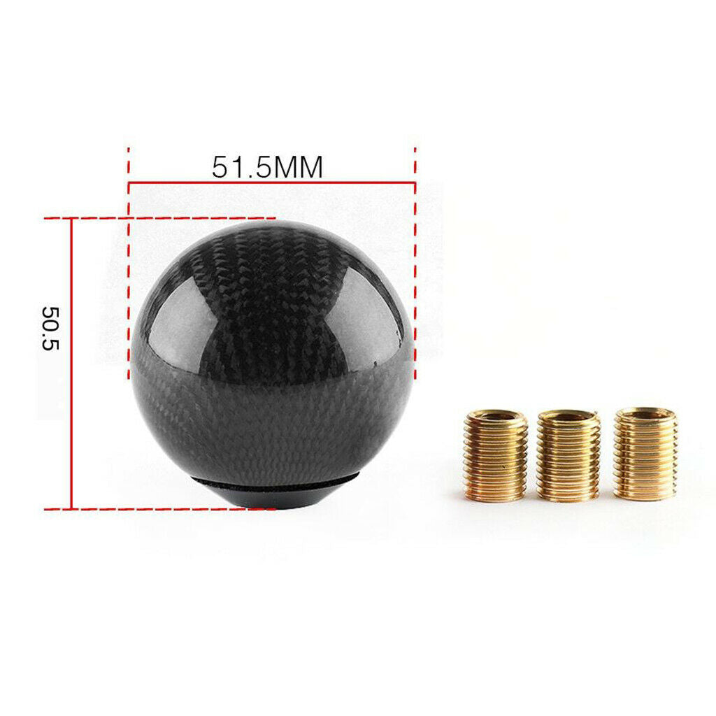Universal Carbon Fiber Manual Gear Stick Shift Knob Black