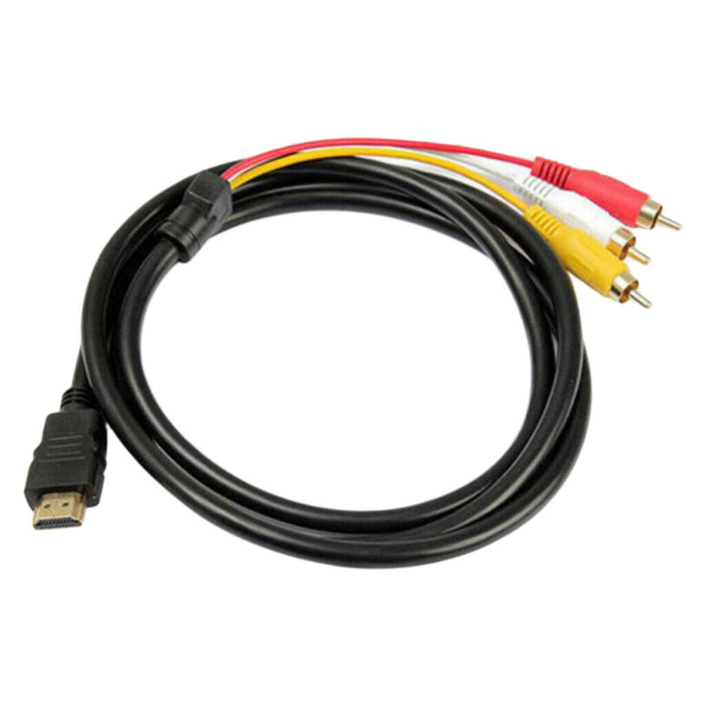 to 3 RCA Adapter Cable 1.5m HDTV to Chinch Cable