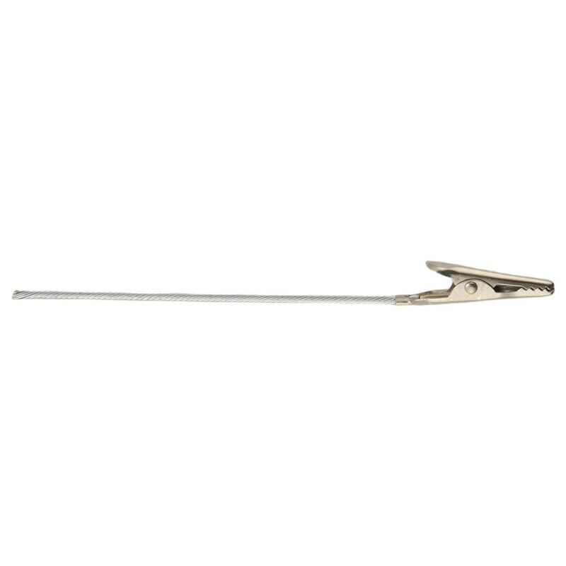 10 X Crocodile Metal Clips With Wire Stalk Alligator Clamps For Memo e Card HoS4