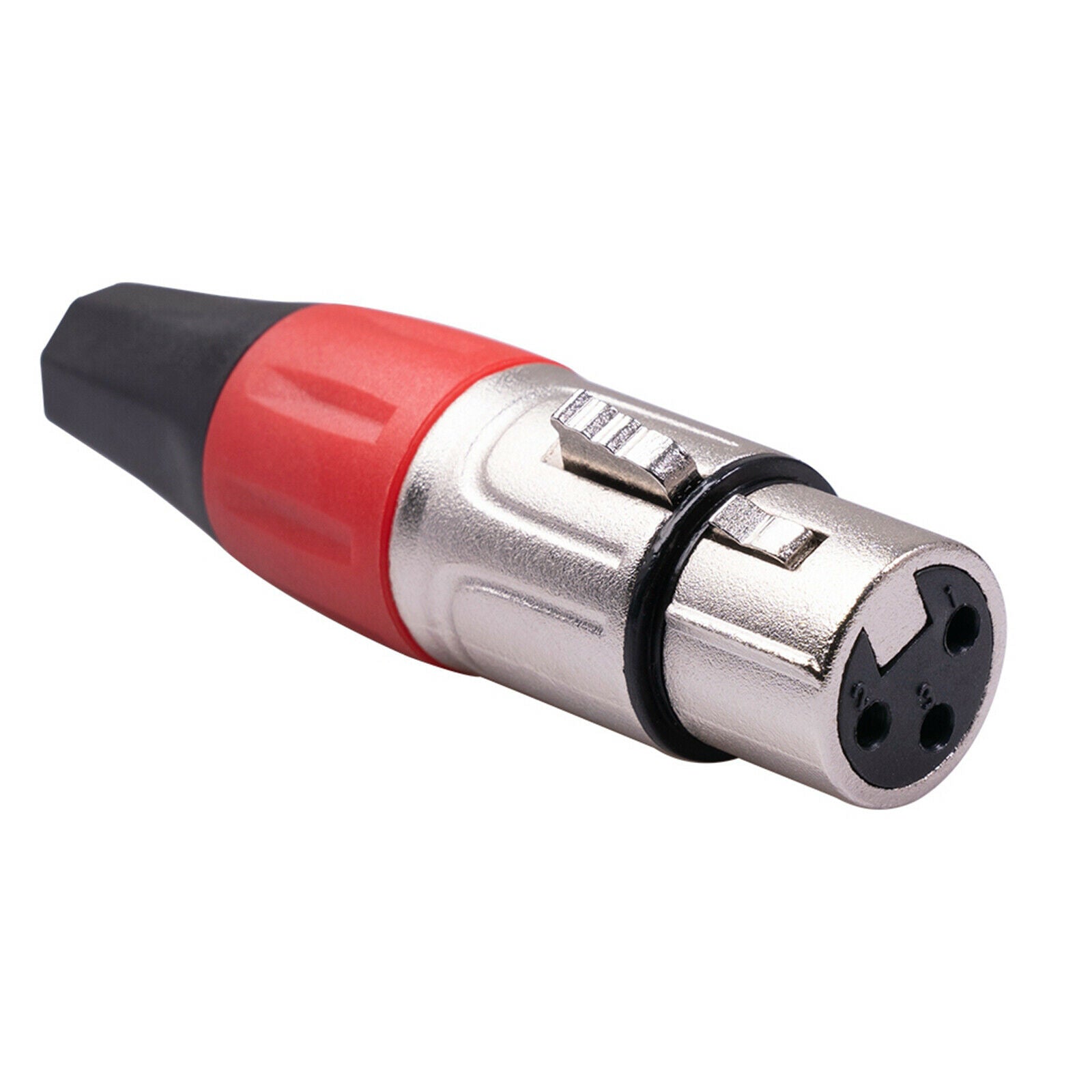 3 Pin XLR Plug Connector Male and Female Mic Cable Adapter DIY Parts Red