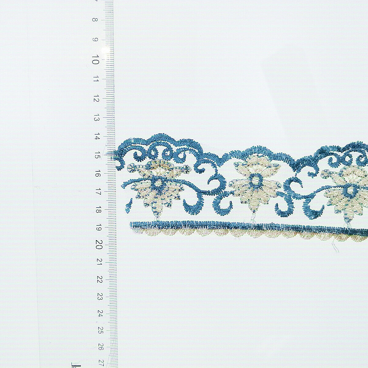 2 Yard Thread Embroidery Border Glitter Net Lace Bridal Wedding Dress Fabric