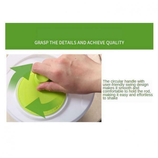 Large 5L Salad Spinner Vegetable Washer with Bowl Quick Dry Anti-Wobble Tech