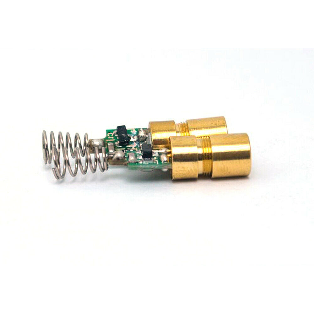 100pcs 650nm 5mW Red Mini Spring Dot Diode Module Head 6x25mm DC2.7-5V DIY