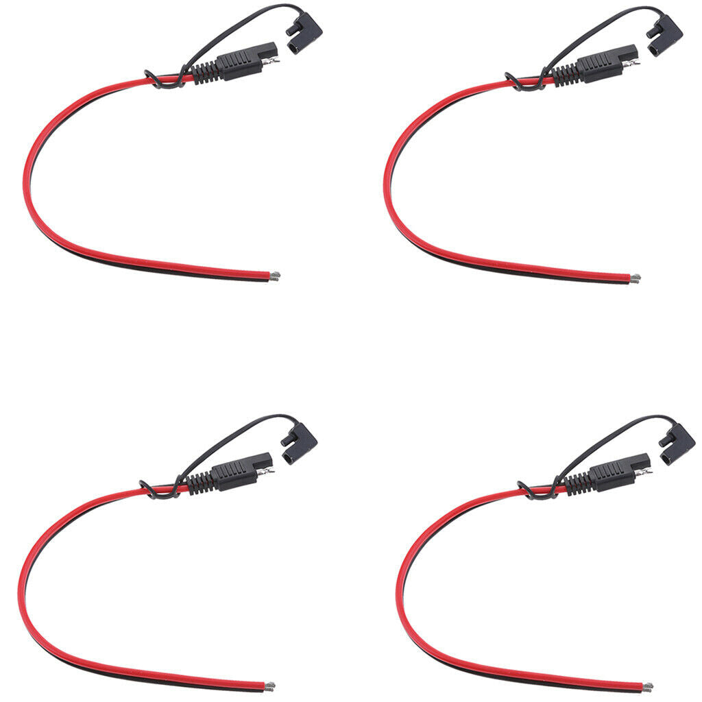 4 Pieces 30cm Hot Solar Battery Charger SAE DIY Extension Line Cable Wire