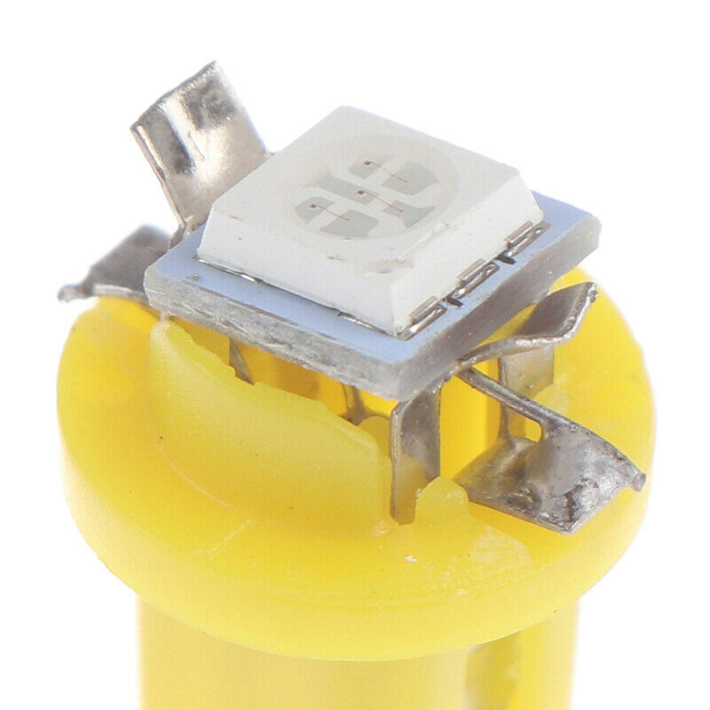 10x Car T5 B8.5D 5050 Dashboard Instrument Speed LED Light Bulb Lamp 12V YelY1