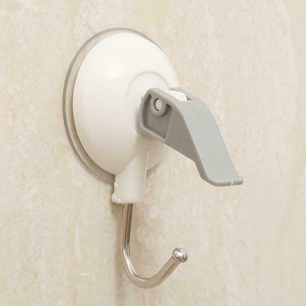 2PCS Strong Hold Vacuum Suction Cup Hooks Shower-Kitchen Walls Organizer J9K9