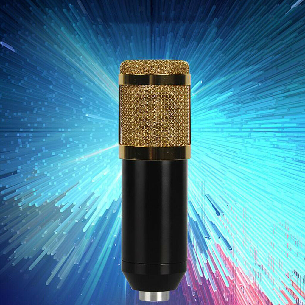Condenser Microphone Kit for Studio Recording Black B with Sound Card