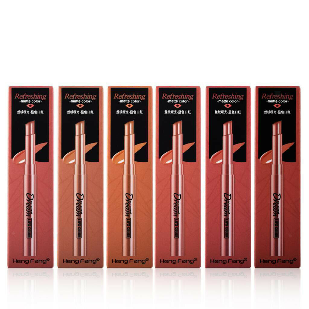 6pcs Velvet Moisturizing Smooth Lipsticks Set Non-sticky Pigmented Lip Stick
