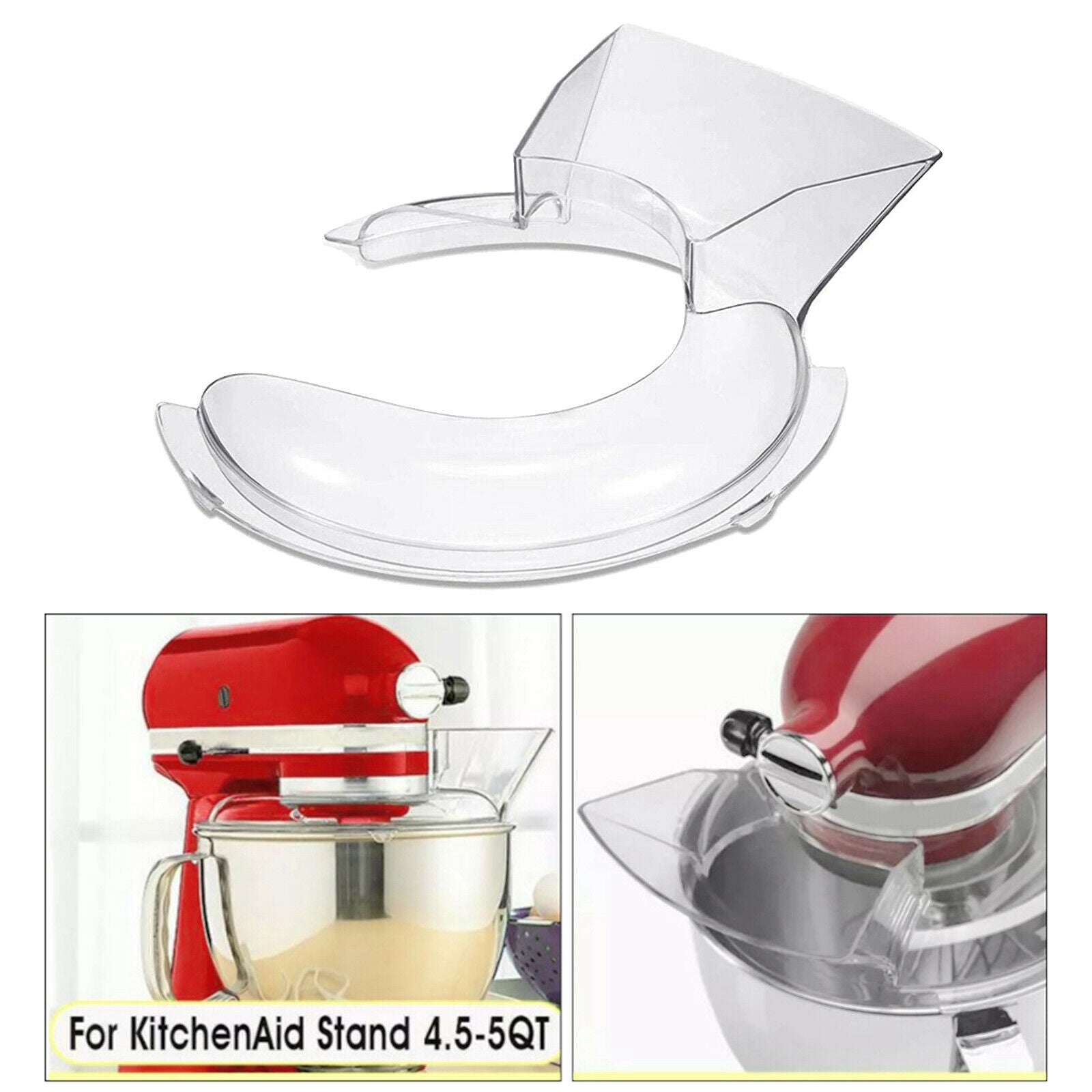 Bowl Pouring Shield Tilt Head Parts Splash Guard for  4.5/5QT Mixer