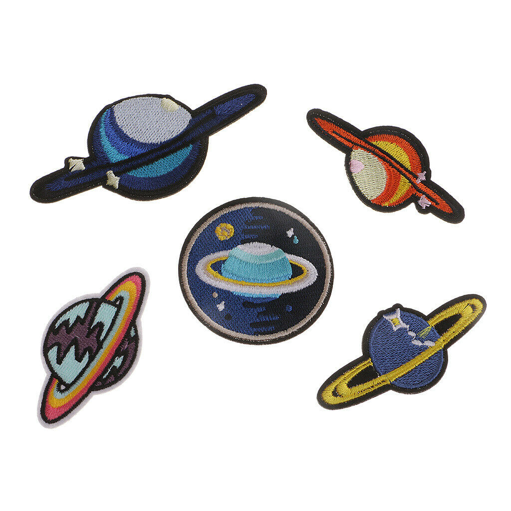 Embroidery Applique Sewing Crafts Patches Self-Adhesive Star /Space Stickers