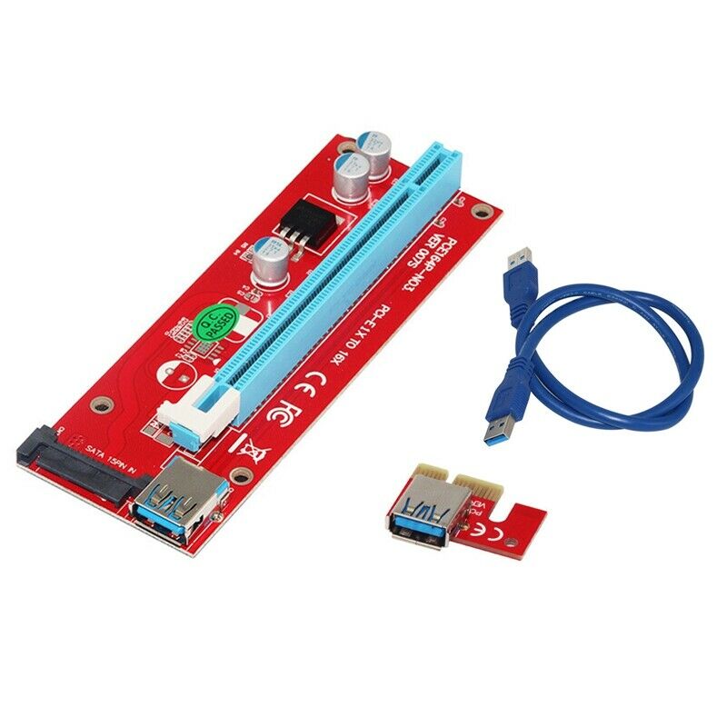 007S PCI-E Riser Card Extender PCI Express Adapter SATA Power 60CM USB 3.0 CB5T9