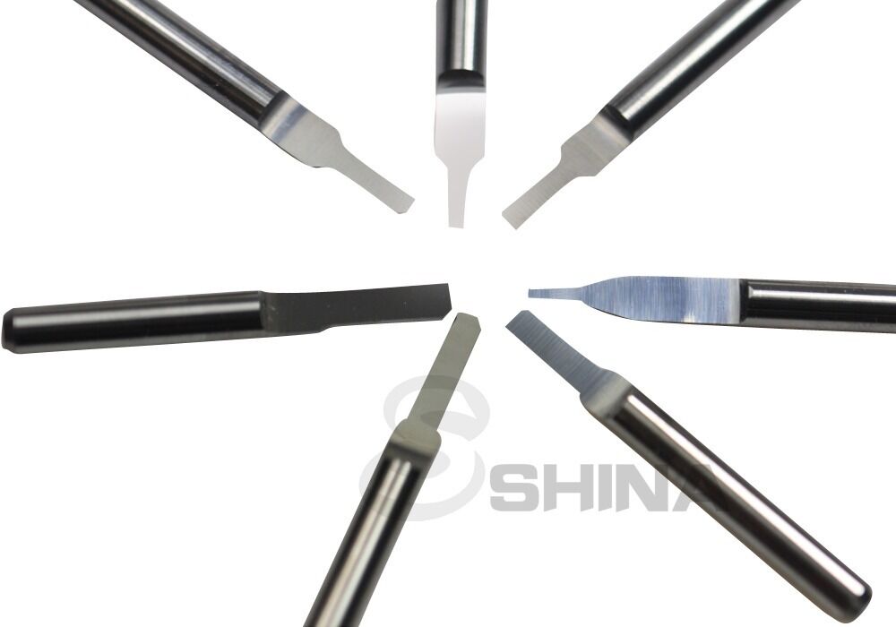 5 Pcs 1/8" 3.175 SHD 1.2mm CED  Tugsten Steel CNC Router Engraving Bits Cutter