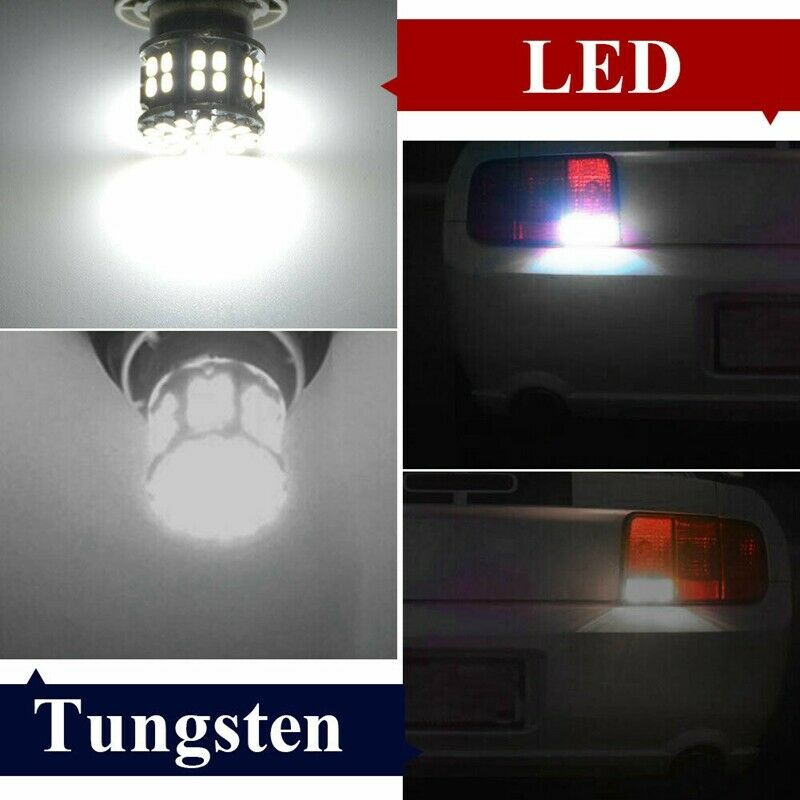 2Pcs 6000K White 1157 50SMD Tail Brake LED Lights Bulb BAY15D 12V S8O6
