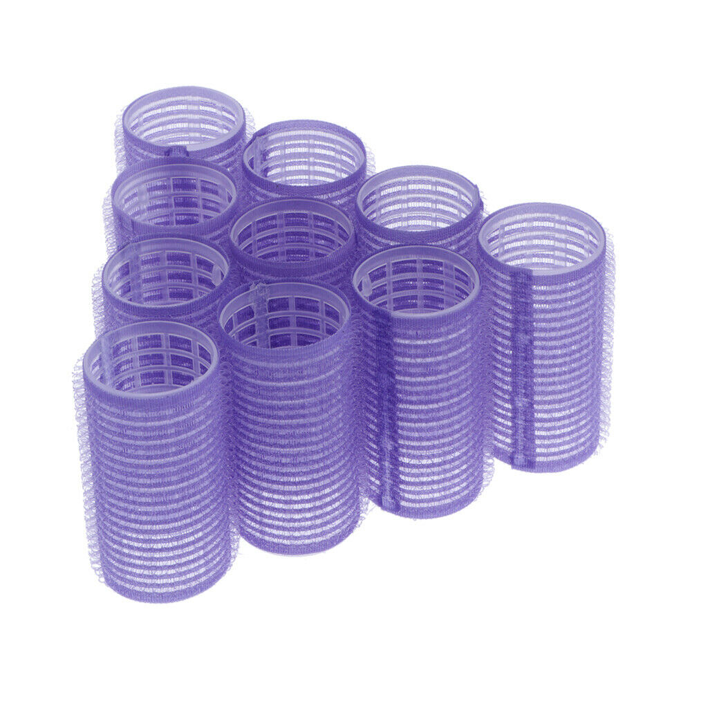 20Pcs 24mm Pink + 32mm Purple Self Grip Hair Rollers Set for Women Men