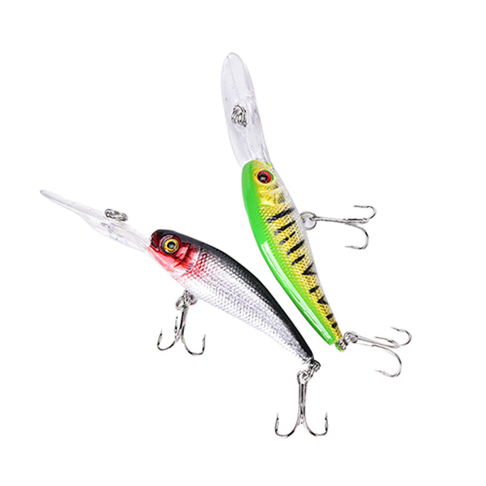 Bulk 7Pcs Floating Minnow Fishing Lures Deep Diving Murray Cod Barra Bream C Lt