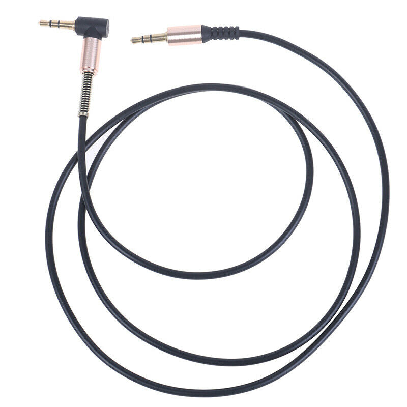 3.5mm Male to male aux cable cord L right angle car audio headphone jack 1M