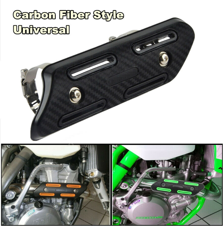 25mm-51mm Carbon Fiber Apparence Motorcycle Mid Exhaust Pipe Heat Isolated Guard