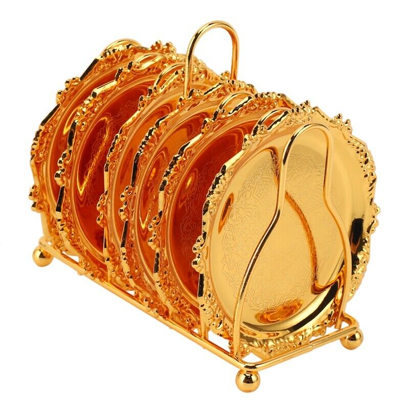 Series 6 Piece Roller Coaster Creative Drink Coaster Decorative e Non-Slip MetN8