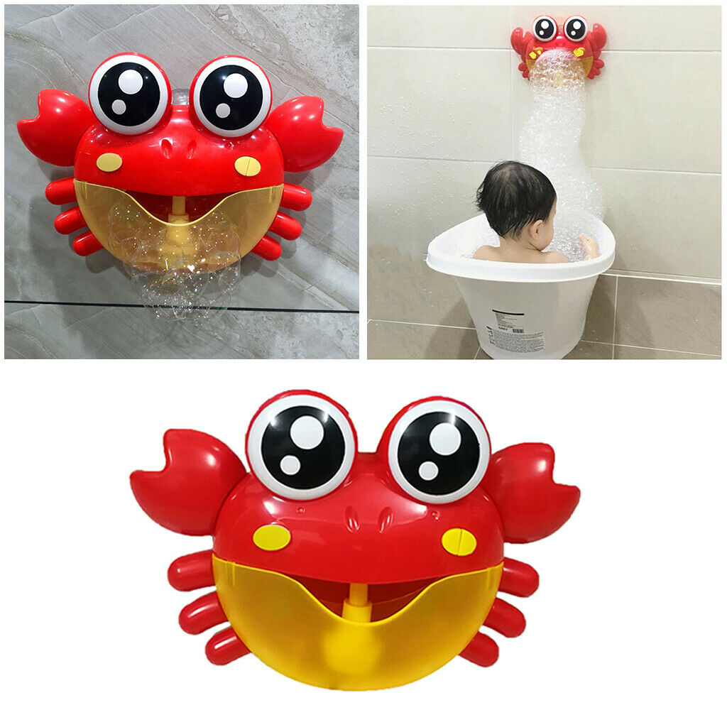 2x Baby Crab Bubble Blower Bubble Machine with Nursery Rhyme Bathtub Bath Toys