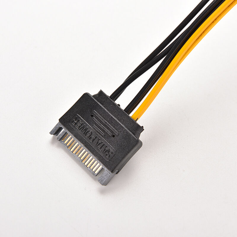 20cm SATA 15 Pin Male to 6 Pin PCI-Express PCI-E Card Power Adapter Cable、.Z NC