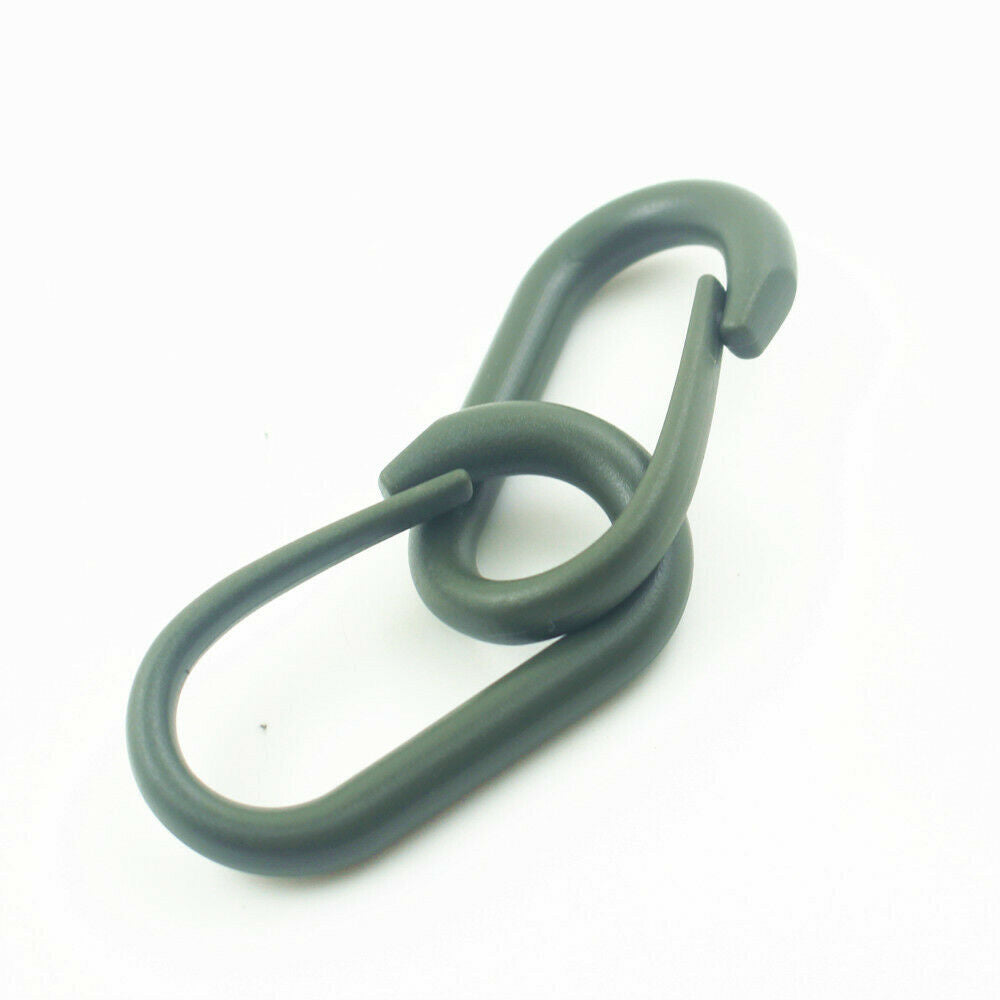 10pcs   Lock Buckles Camping Backpack Keychain Carabiner Clips Green