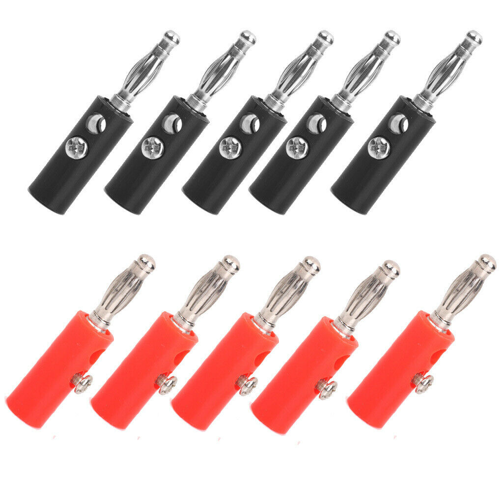 4mm Insulated Banana Plugs   Connector 10Pcs