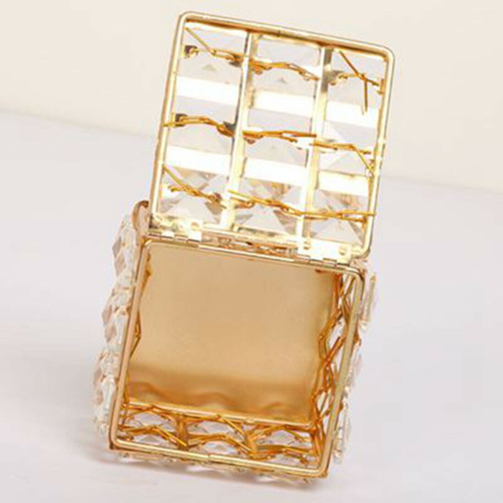 Luxury Crystal Jewelry Box with Lid Rhinestone Trinket Storage Case Gift