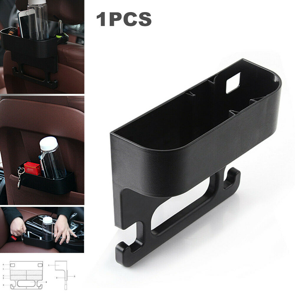 1PCS Car Seat Back Crevice Cup Holder Case Water Drink Stand Food Storage Box