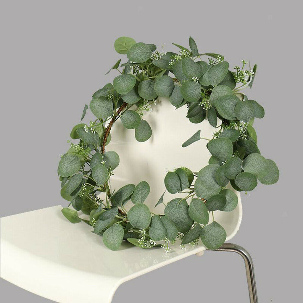 18inch Eucalyptus Wreath Leaves Hanging Wall Front Door Garland Decoration