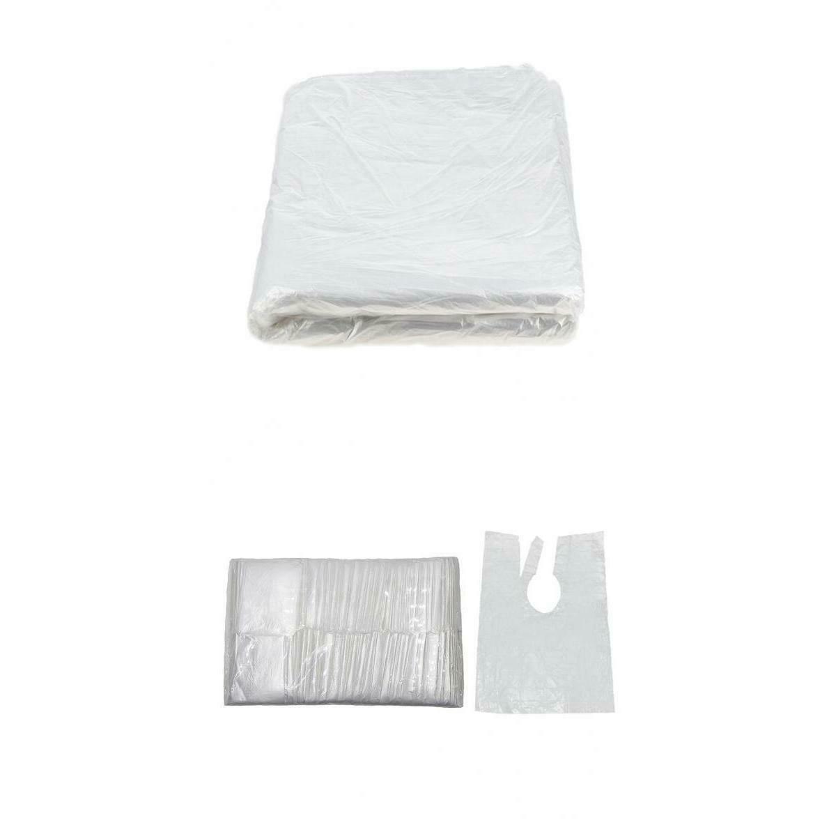 200Pcs Disposable Hair Cutting Cape Clear Home DIY Hair Salon Gowns Barber Capes
