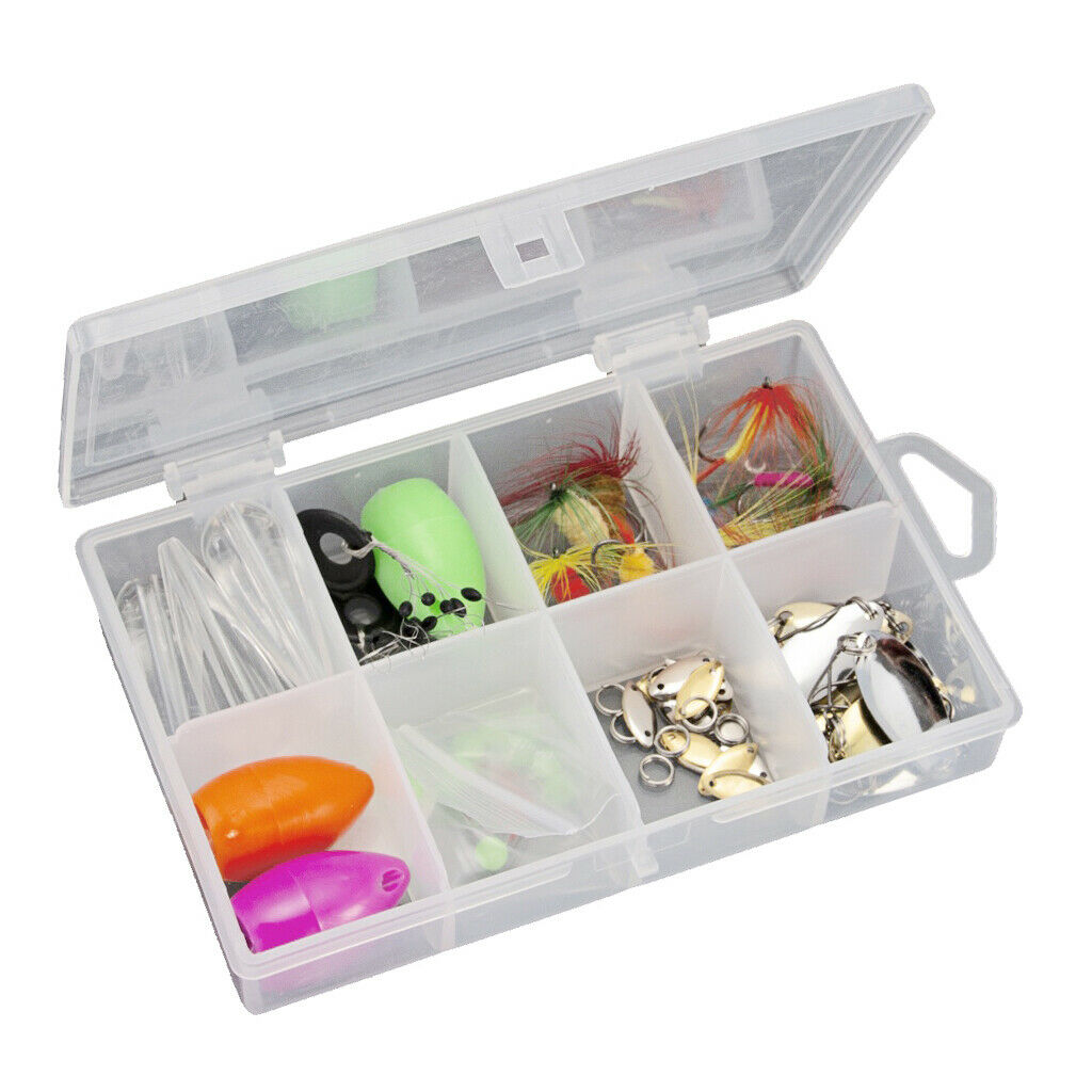 78pcs Fly Fishing Thrower Aid Assorted Fishing Lures Spinners with Box
