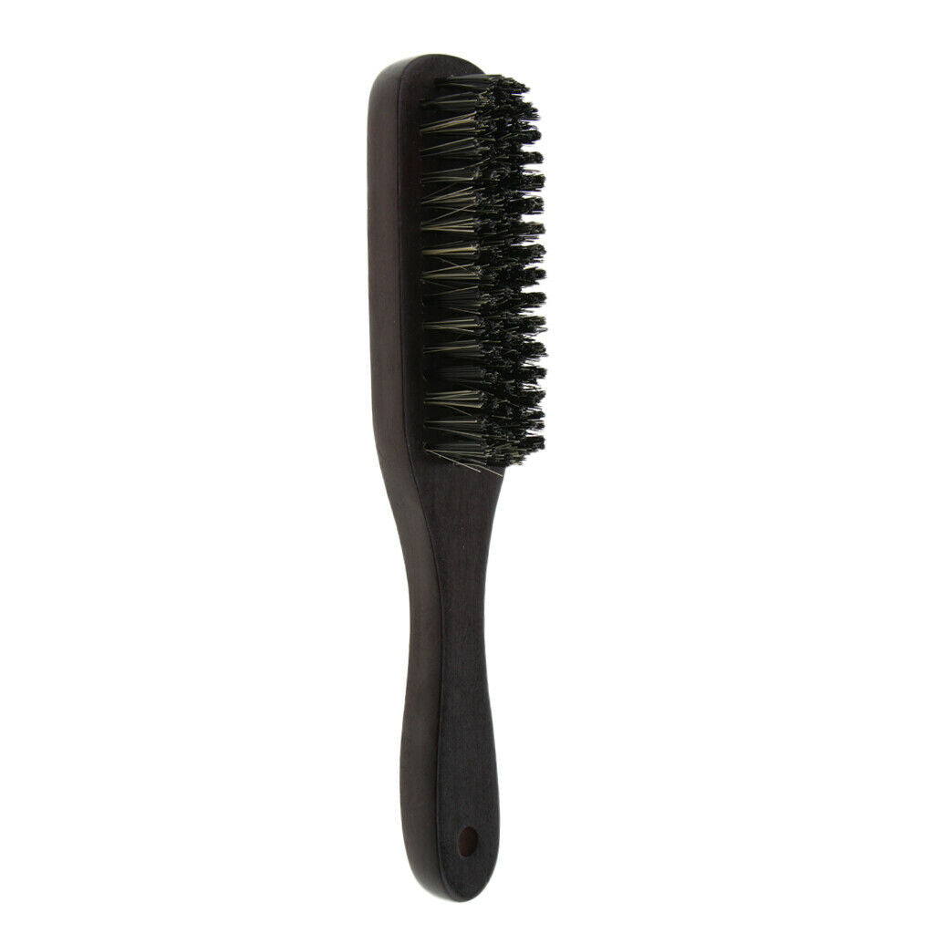 Men Beard Brush Natural Bristles Hair Mustache Shaving Grooming Brush Hard Wood