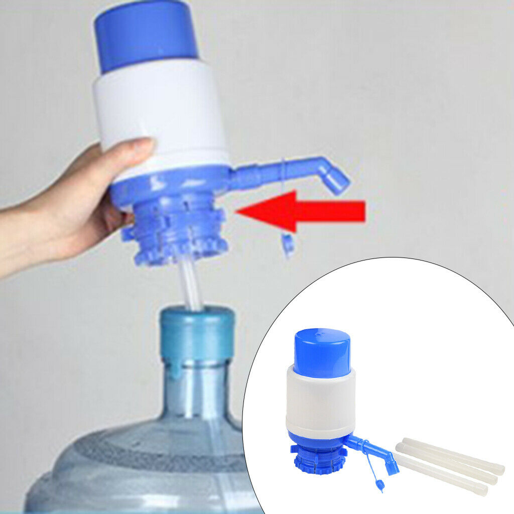 Portable Water Bottle Pump Fountain Press Pump Dispenser with Inlet Hose
