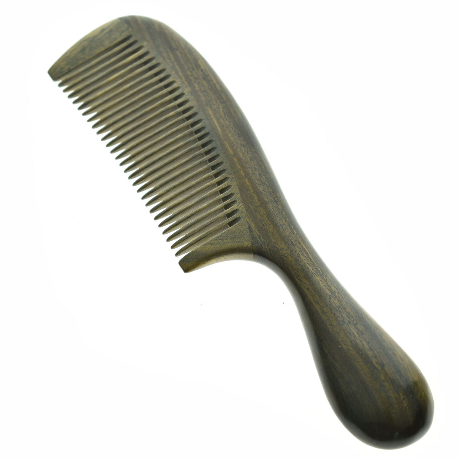 Natural Green Sandalwood Peach Wood Anti Static Pocket Hair Beard Handmade Comb