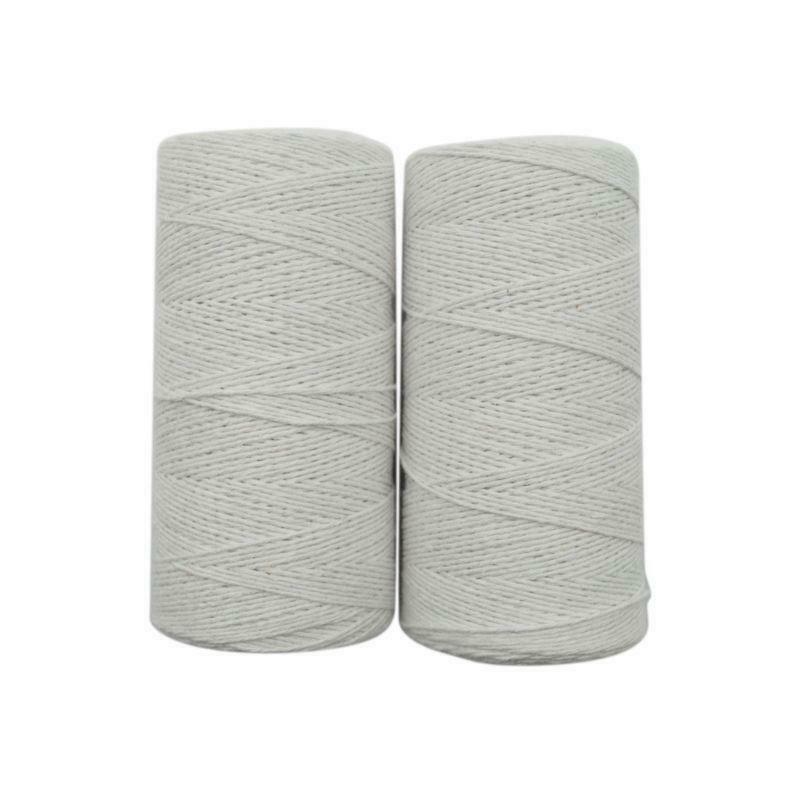 2 Roll 1mm White Pure Cotton Loom Warp Thread Yarn for Weaving Carpet Tapestry