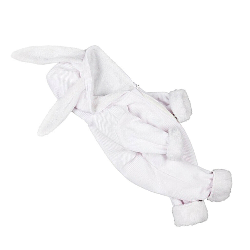 Newborn Clothes Romper Jumpsuit Winter for Baby Girl Boy White(12-18 Months)