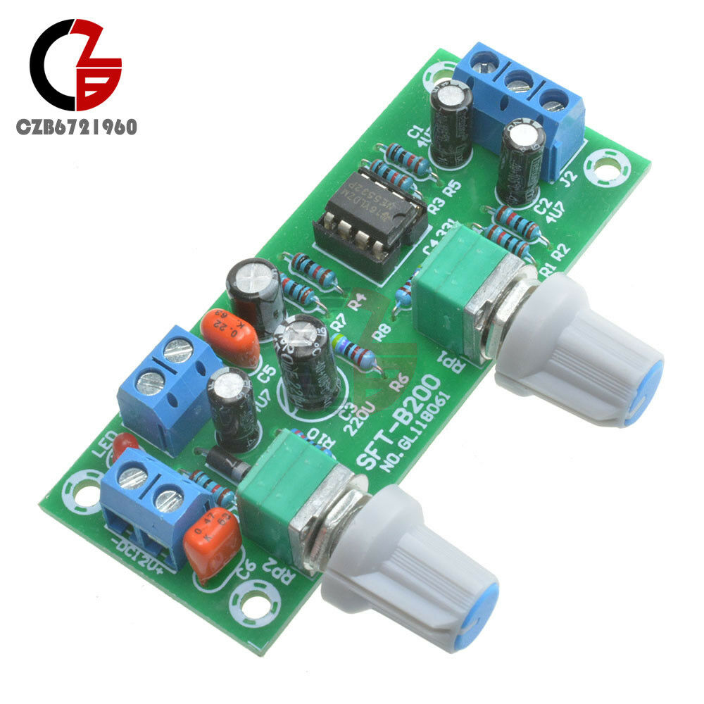 Low-pass Filter NE5532 Bass Tone Subwoofer Pre-Amplifier Preamp Board DC 12-24V