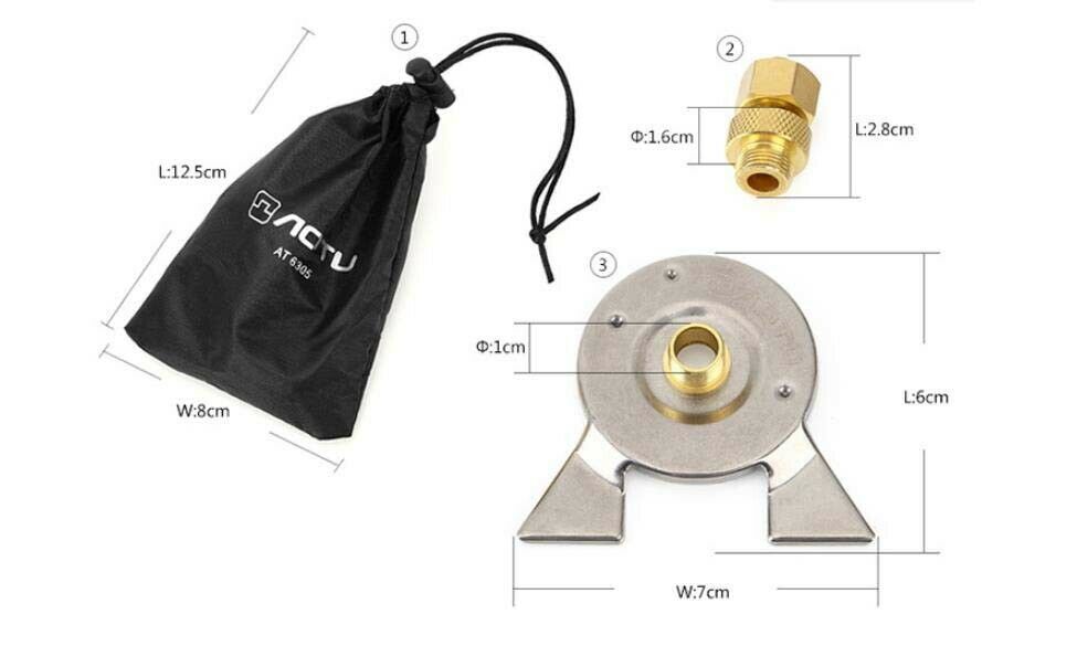 Outdoor Gas Camping Stove Flat Gas Tank Conversion Connector Adapter Switch Tool