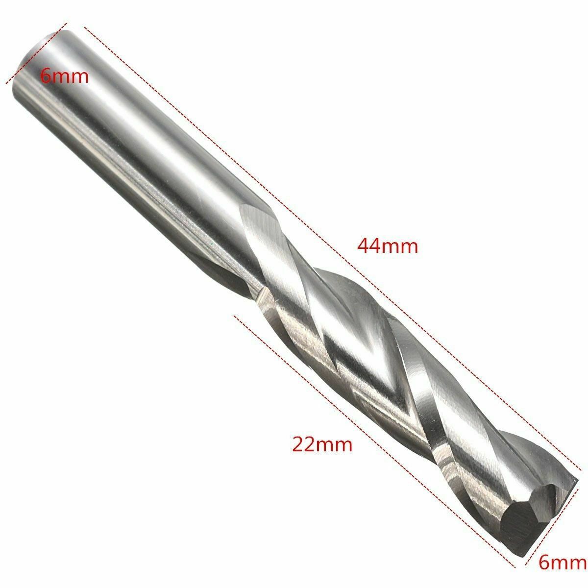Double Flute Carbide Spiral Cutter Wood CNC Router Bits 6mm 22mm Bits