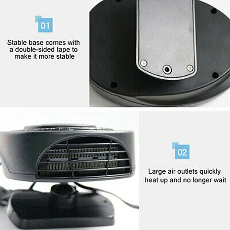 Protable Auto Car Fan Heater Removng Fogde Frosting Cool Air Warm Air Driving C5