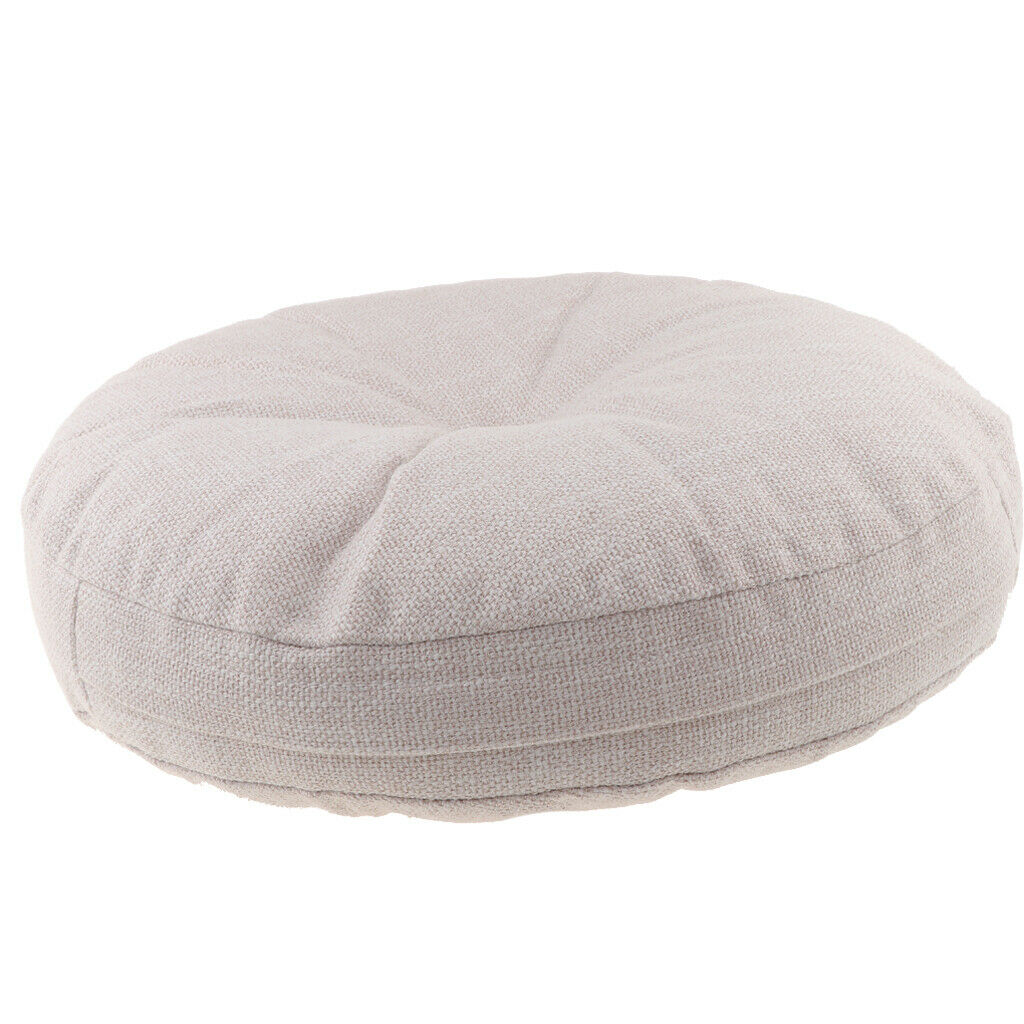 Japanese Futon Style Round Cushion Sofa Tatami Seat Pad Off White