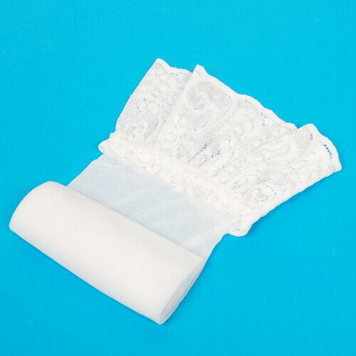 White Sheer Lace Top Thigh High Stockings