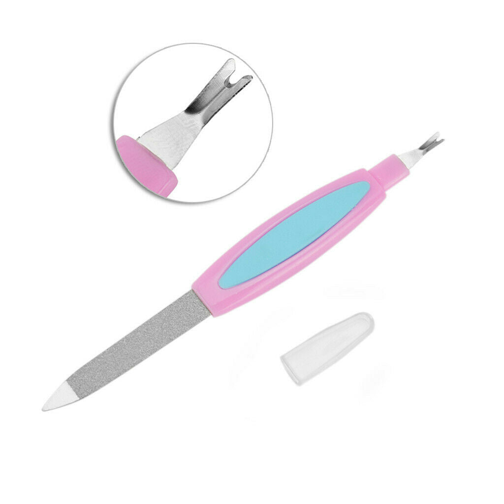 Dual Head Nail Buffer Cuticle pusher For Smooth Nails Professional Manicure