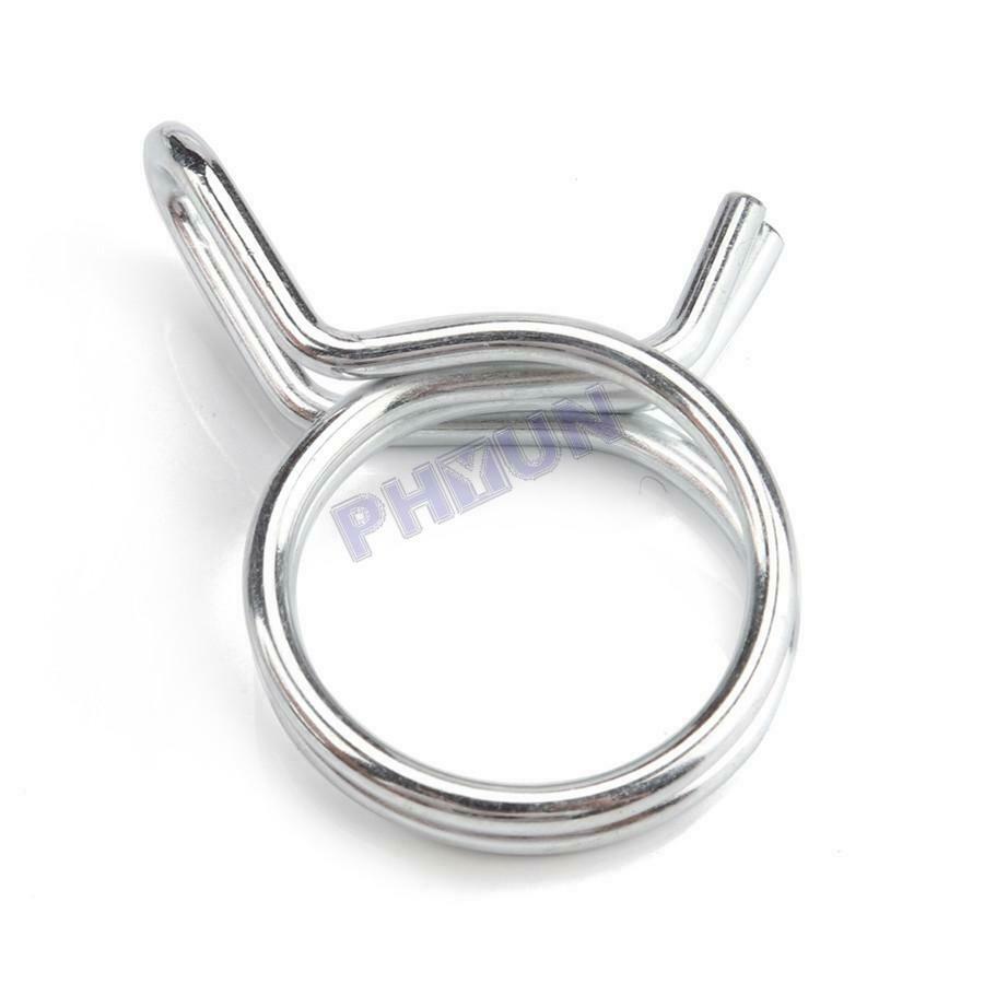 70x Double Wire Fuel Line Hose Tube Spring Clamp For Car Motorcycle Machine Home