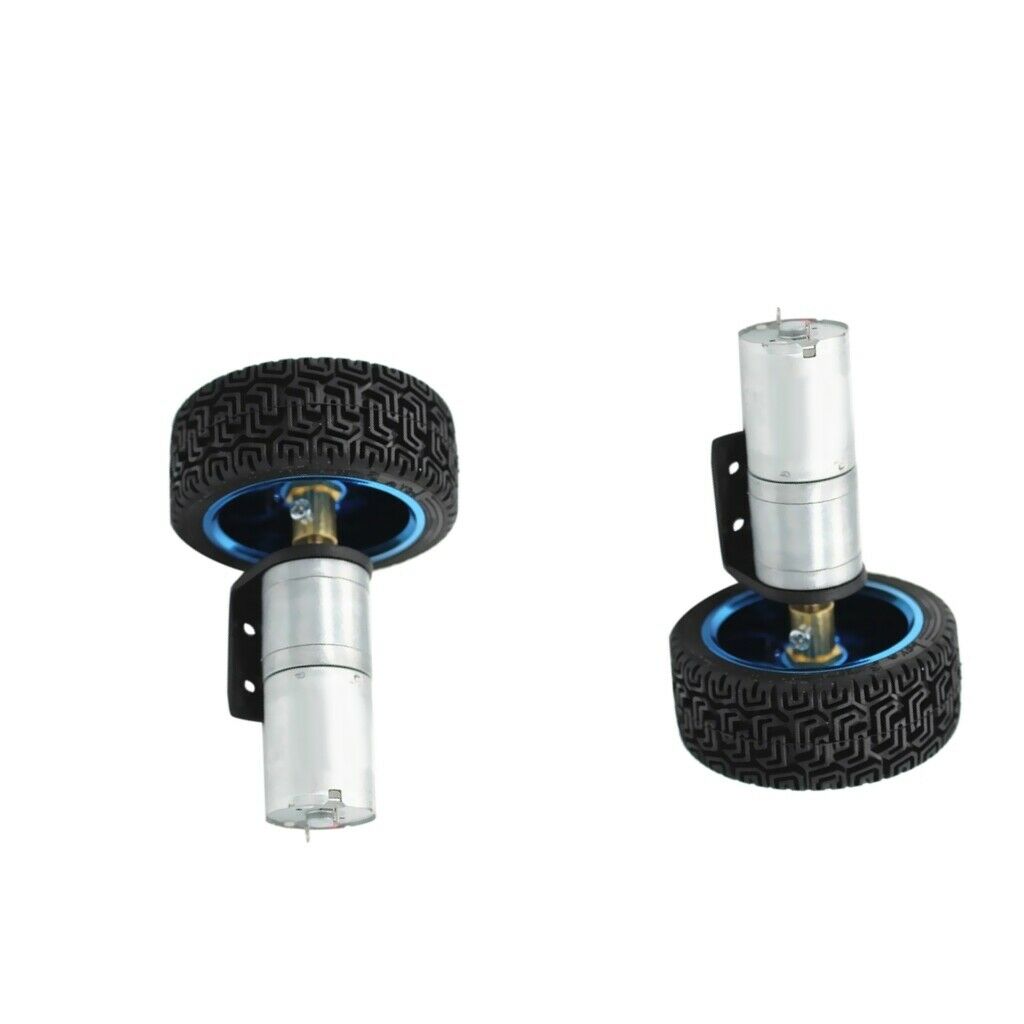 2Pieces   Tire   Wheel   with   DC12V   Gear   Motor   for      Robot