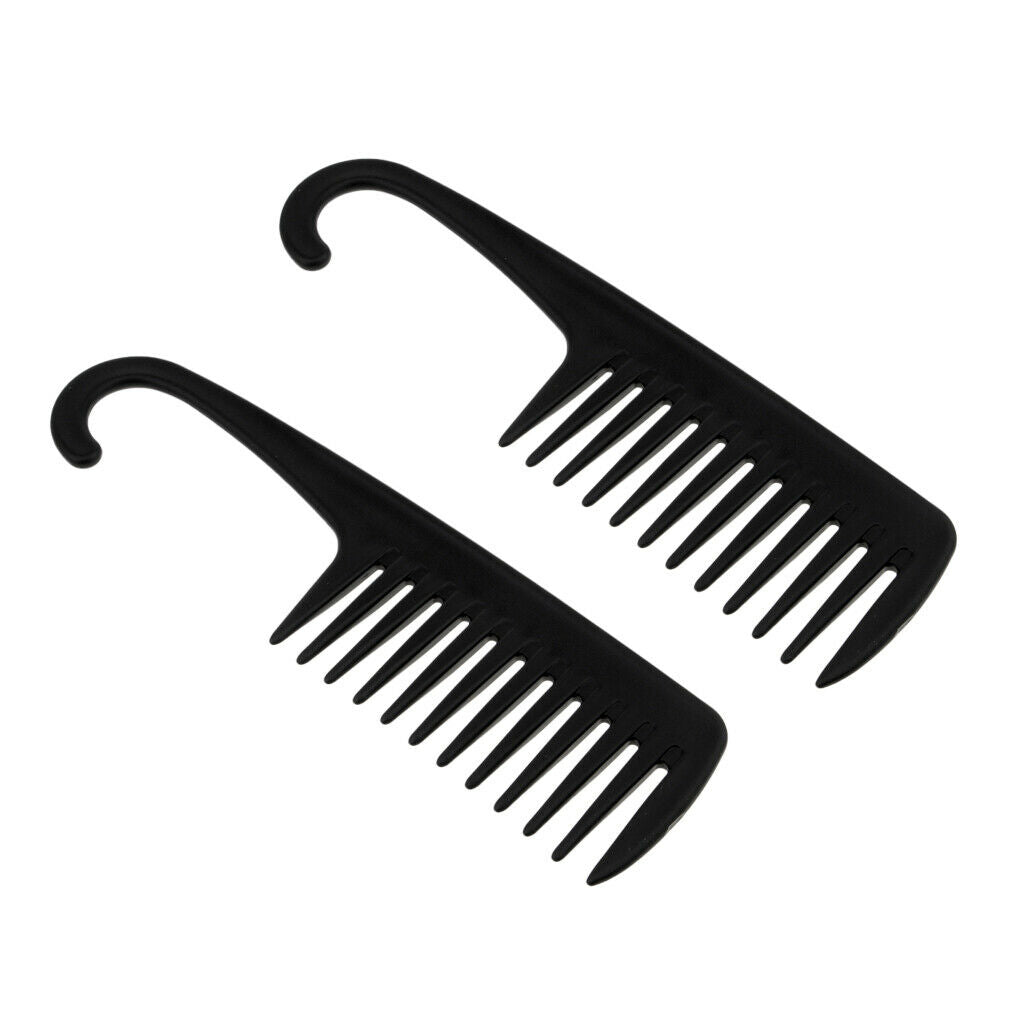 2 Piecse Shower Hanging Comb Wide Tooth Comb Hair Detangling Conditioning