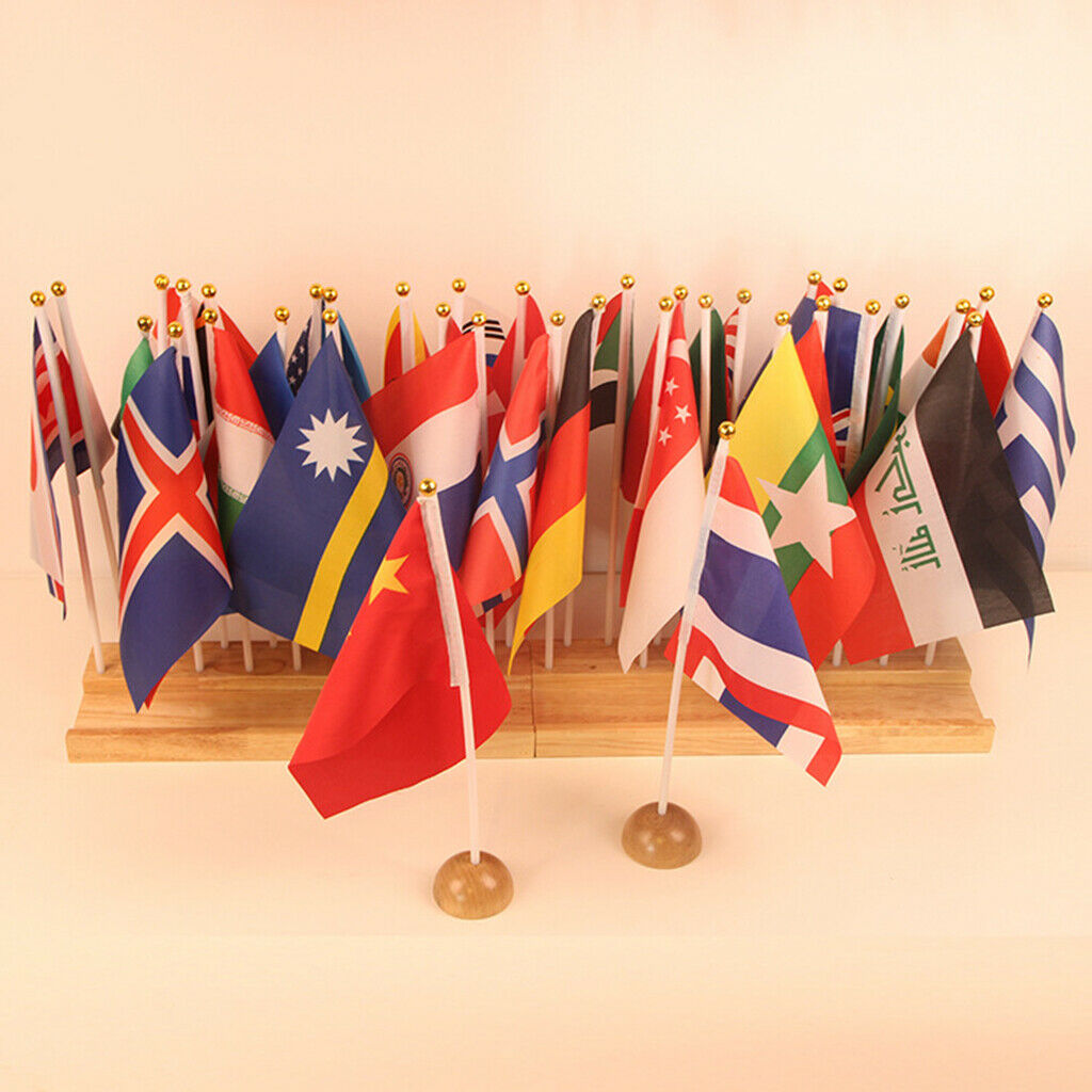 36 International Countries World Stick Flags Kids Educational Toys