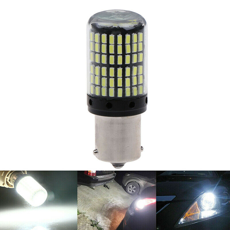 1x White 1156 7506 P21W BA15S LED 3014 144SMD Car Turn Signal Light BulbsY1