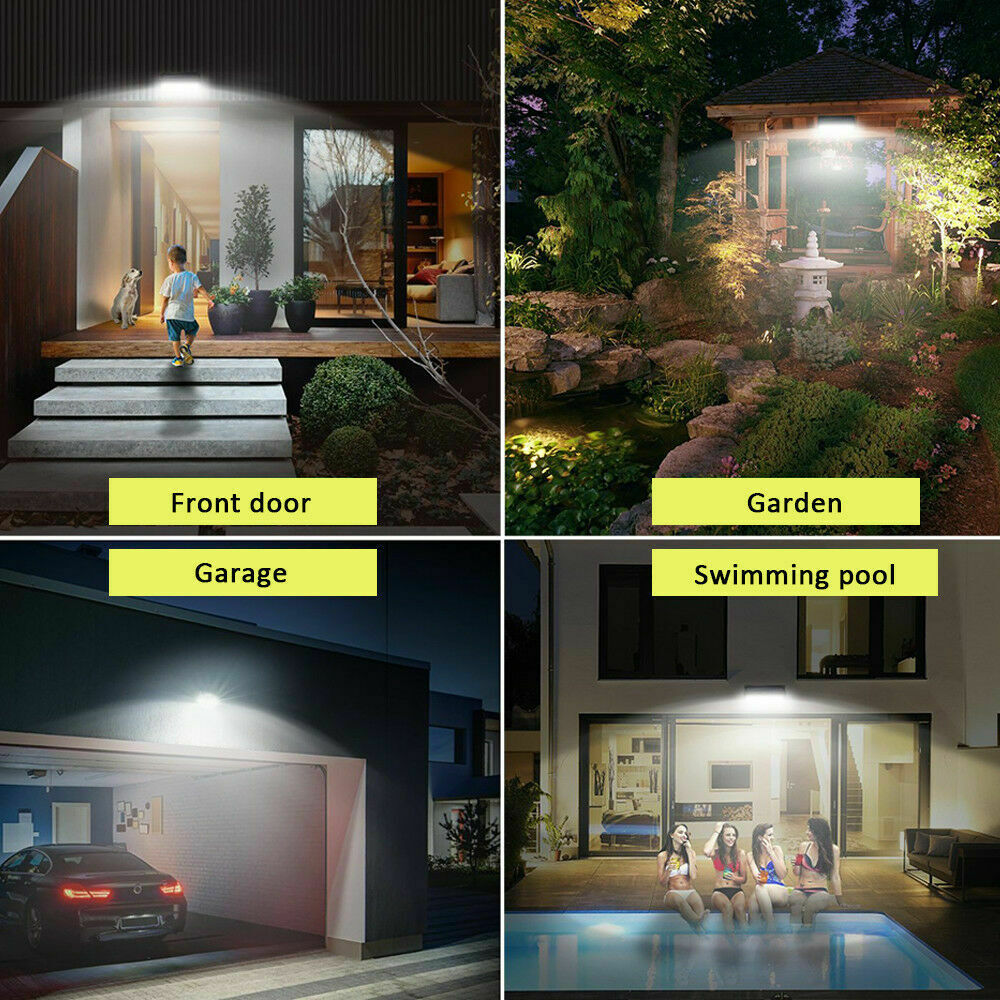 180 COB LED PIR Motion Sensor Solar Power Wall Light Outdoor Waterproof 1000LM